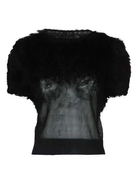 Bluză Maison Margiela scurtă negru