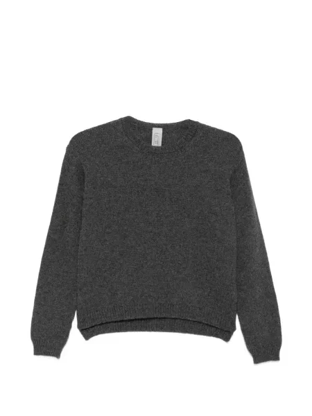 Lung pulover Private 0204 cu decolteu rotund gri