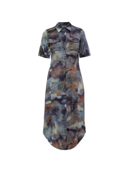 Rochie midi Diesel cu imagine până la genunchi de costum albastru
