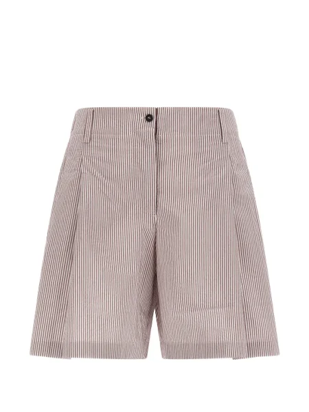 Pantaloni scurți Brunello Cucinelli cu dungi maro