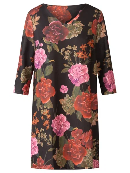 Kraimod Šaty zelená / ružová / červená čierna