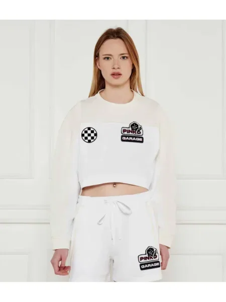 Pinko Hanorac CONRAD | Cropped Fit alb