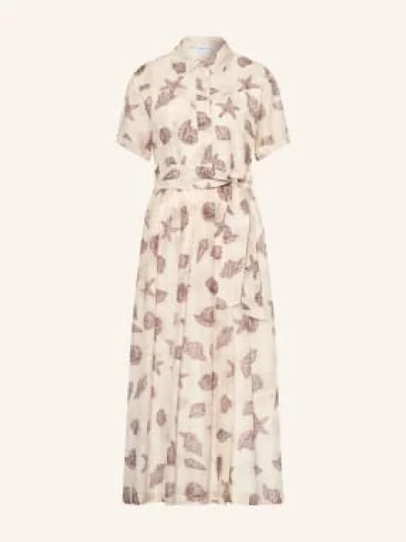 Marella Sukienka Koszulowa weiss szara