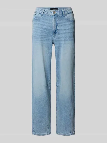 Jeansy o kroju barrel fit z wpuszczanymi Zero niebieskie