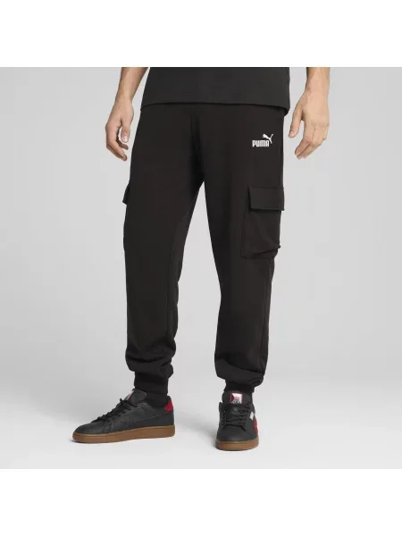 Bojówki z Essentials z logo No. 1 PUMA czarne