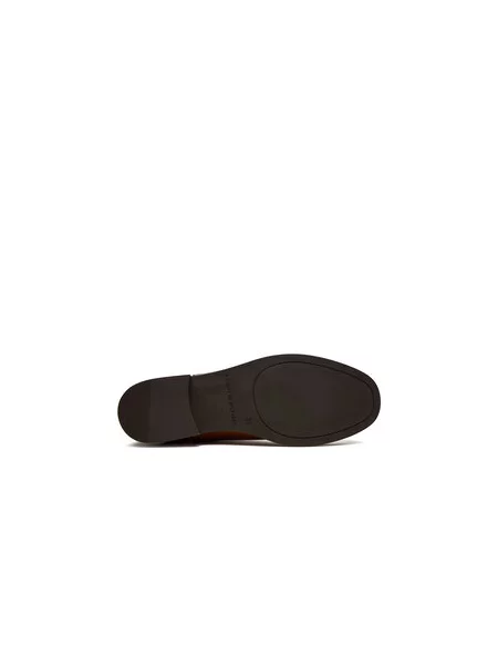 Tommy Hilfiger Čizme Th Buckle Riding Leather Bootie smeđa