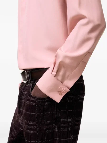 Lung cămașă Burberry roz