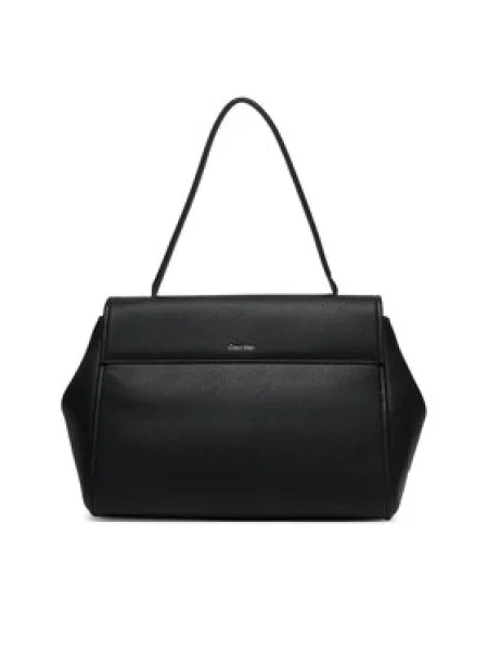 Táska Calvin Klein Emblem Hw Pebble Satchel fekete