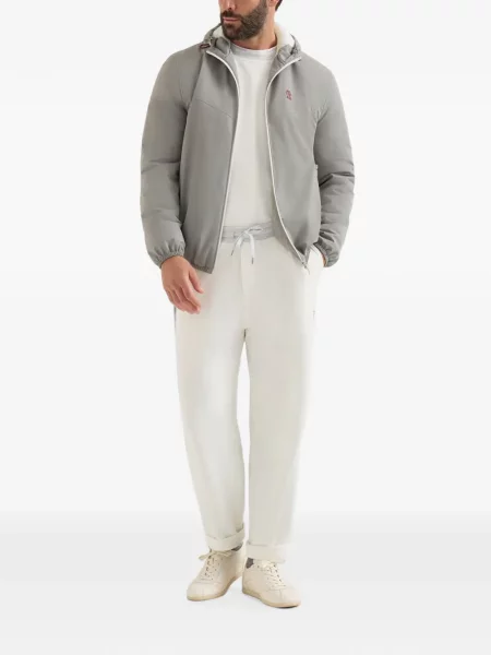 Hanorac Brunello Cucinelli cu broderie din material terry