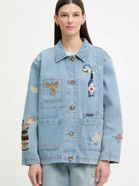 MUNTHE kurtka jeansowa BRAULIA niebieska