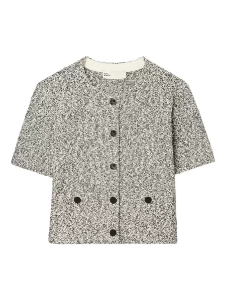 Cardigan Tory Burch din tweed negru