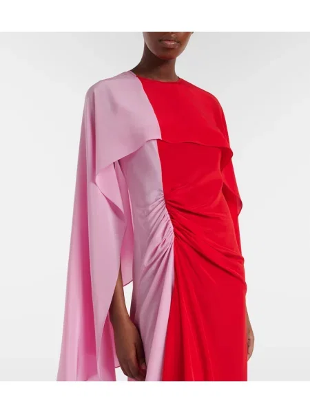 Rochie midi Jw Anderson de mătase drapată roz