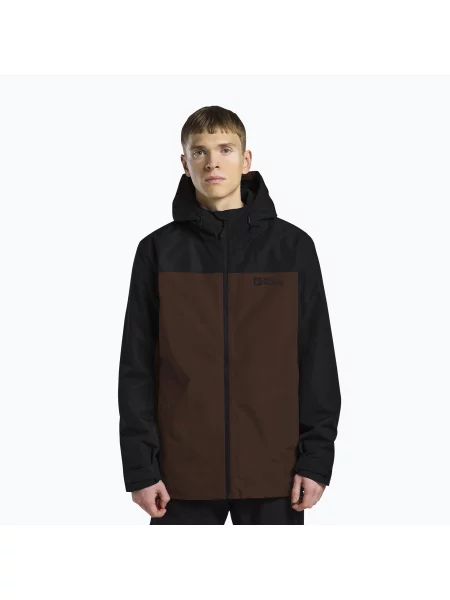 Férfi 3 az dzseki Jack Wolfskin Taubenberg hot choc. Méret: barna