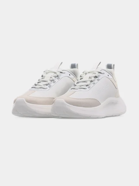 Pantofi Calvin Klein Jeans din piele alb