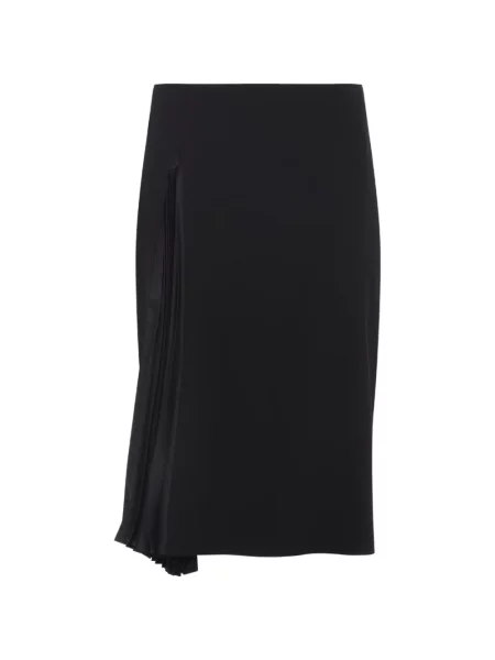 Fustă midi Jil Sander de lână negru