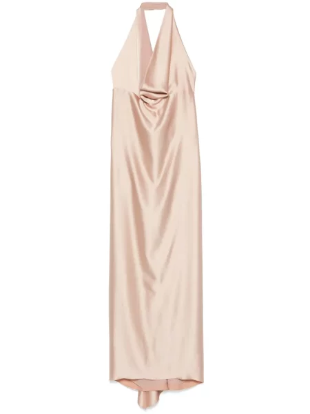 Rochie maxi Blanca Vita din satin de costum