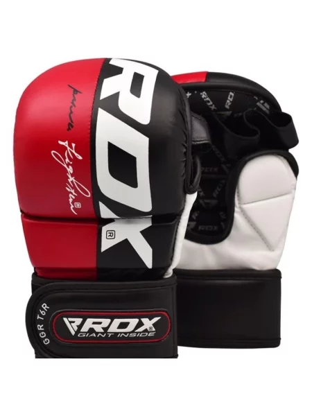 Rękawice do MMA RDX T6 Sparring sparingowe czerwone