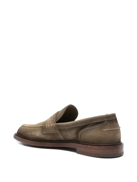 Szarvasbőr loafer Officine Creative zöld