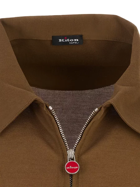 Tricou polo Kiton maro