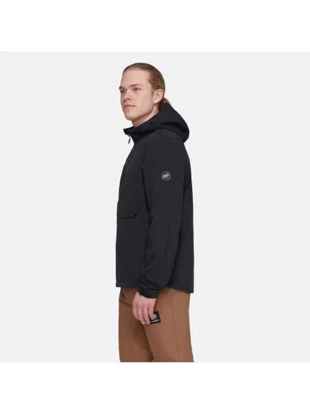 Trekingová bunda anorak Mammut s kapucňou čierna