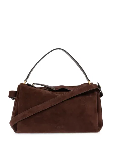 Geantă shopper Neous din piele de căprioară maro