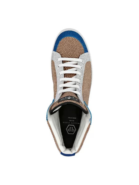 Sneakersy Philipp Plein skórzane beżowe