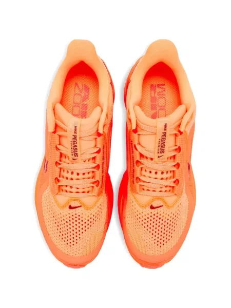 Бягане чехли Nike на платформе бродирани оранжево