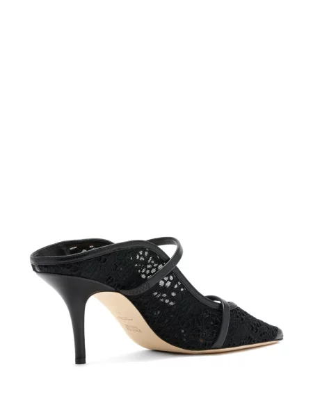 Papuci tip mules Malone Souliers cu bretele negru