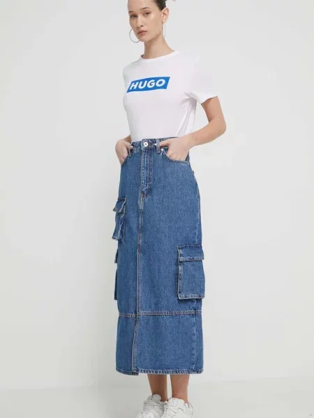 HUGO Blue basic tričko Classic Tee_B bílé