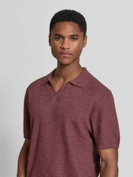 Koszulka polo w dzianinowym wyglądzie krój regular fit Jake*s Studio Men