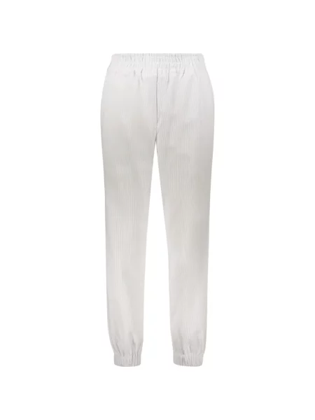 Pantaloni Moorer de catifea cord alergare alb