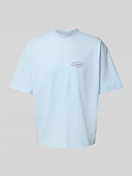 T-shirt z wyhaftowanym logo i okrągłym dekoltem Prohibited