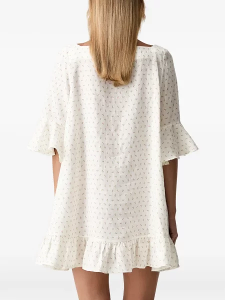 Rochie mini Sleeper cu model floral cu imagine alb