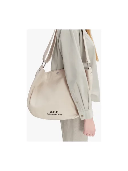 A.P.C. torebka Besace Journal beżowy