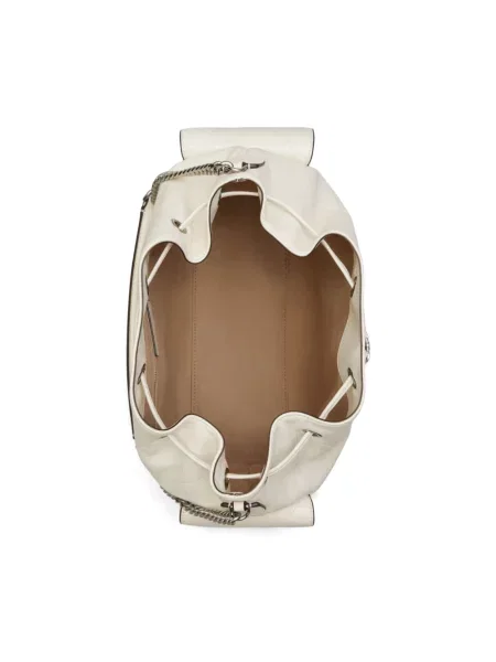 Tory Burch Torebki Kobieta ONE SIZE Skóra Duża pikowana torba na ramię z zaciąganym sznurkiem Charlie beżowy