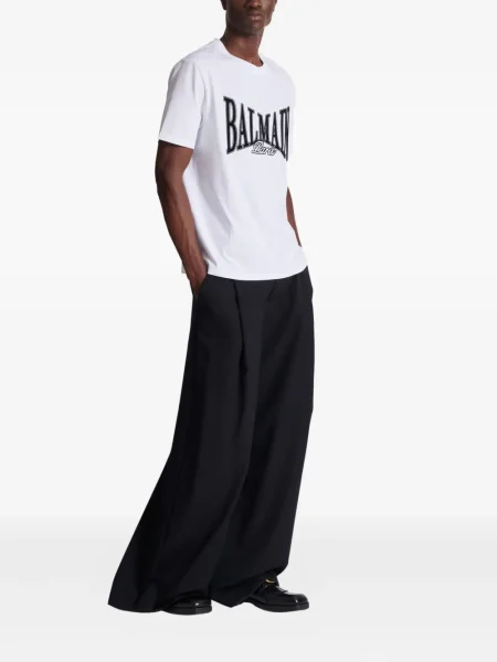 Tricou Balmain cu imagine alb