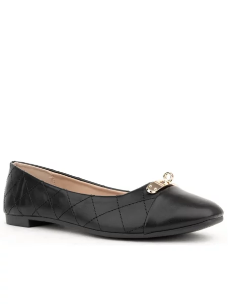 Balerinki Stella New York eleganckie czarne