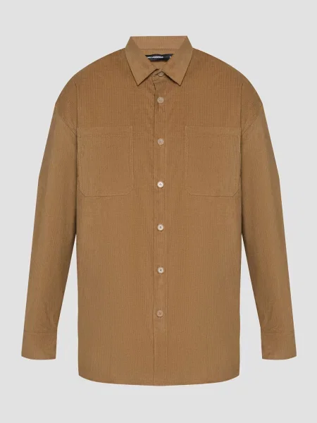 Повседневная рубашка Karl Lagerfeld коричневая