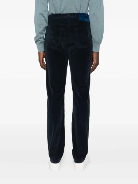 Pantaloni Jacob Cohën de catifea cord albastru