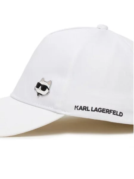 Kapa s šiltom KARL LAGERFELD bela