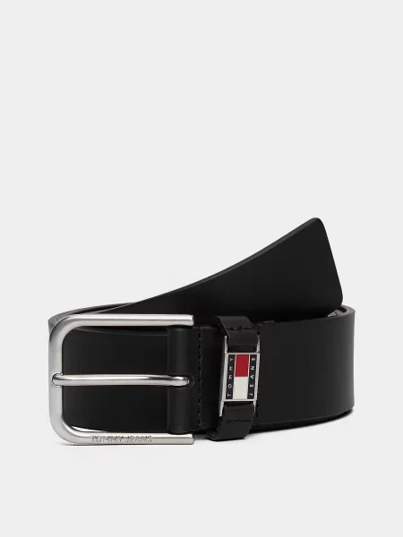 Кожаный ремень Tommy Hilfiger с ремешками черный