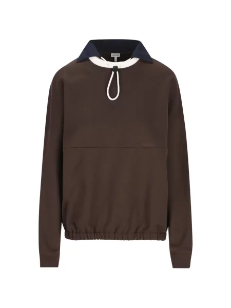 Gulerat pulover Loewe cu cordon maro