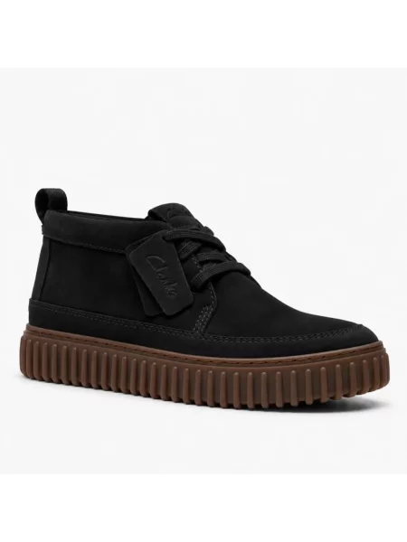 Botki Clarks skórzane czarne