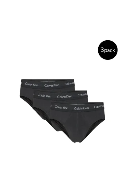 Pánske slipy Calvin Klein Hip Brief 3 páry black body čierna