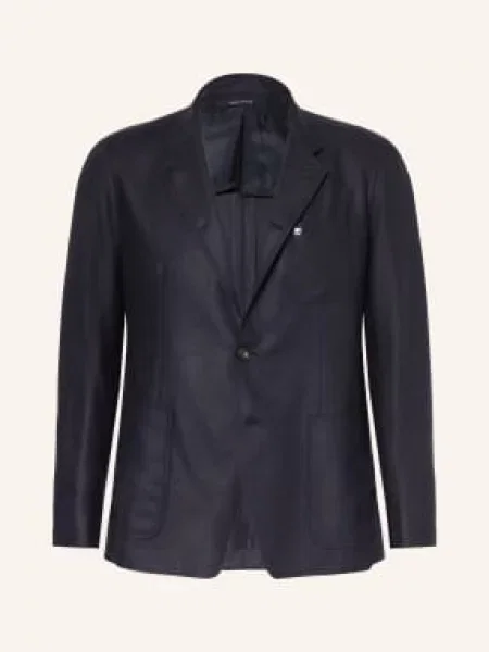 Tagliatore Hedvábné Sako Slim Fit tmavě modrá
