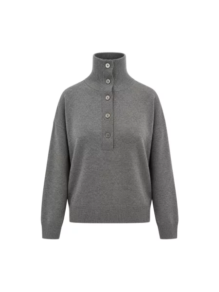 Sweter z golfem Seventy szary