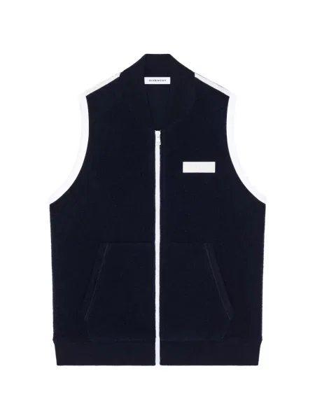 Geacă Givenchy fără mâneci din fleece albastru