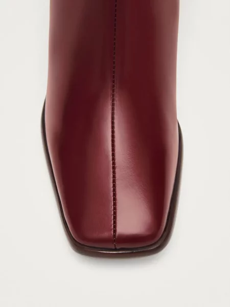 Кожаные сапоги Alohas бордовые
