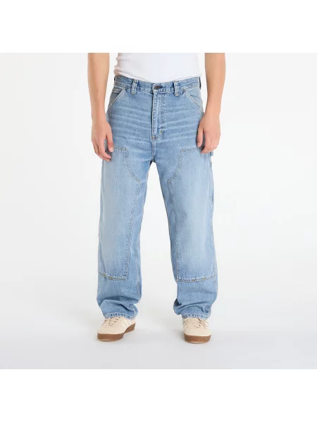 Nadrágok Carhartt WIP OG Double Knee Pant Blue Burst Washed XL kék