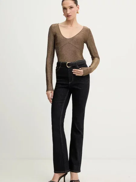 Однотонна блуза Morgan золота